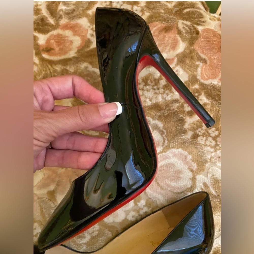Christian Louboutin Pigalle 120 Black Heels Excellent!